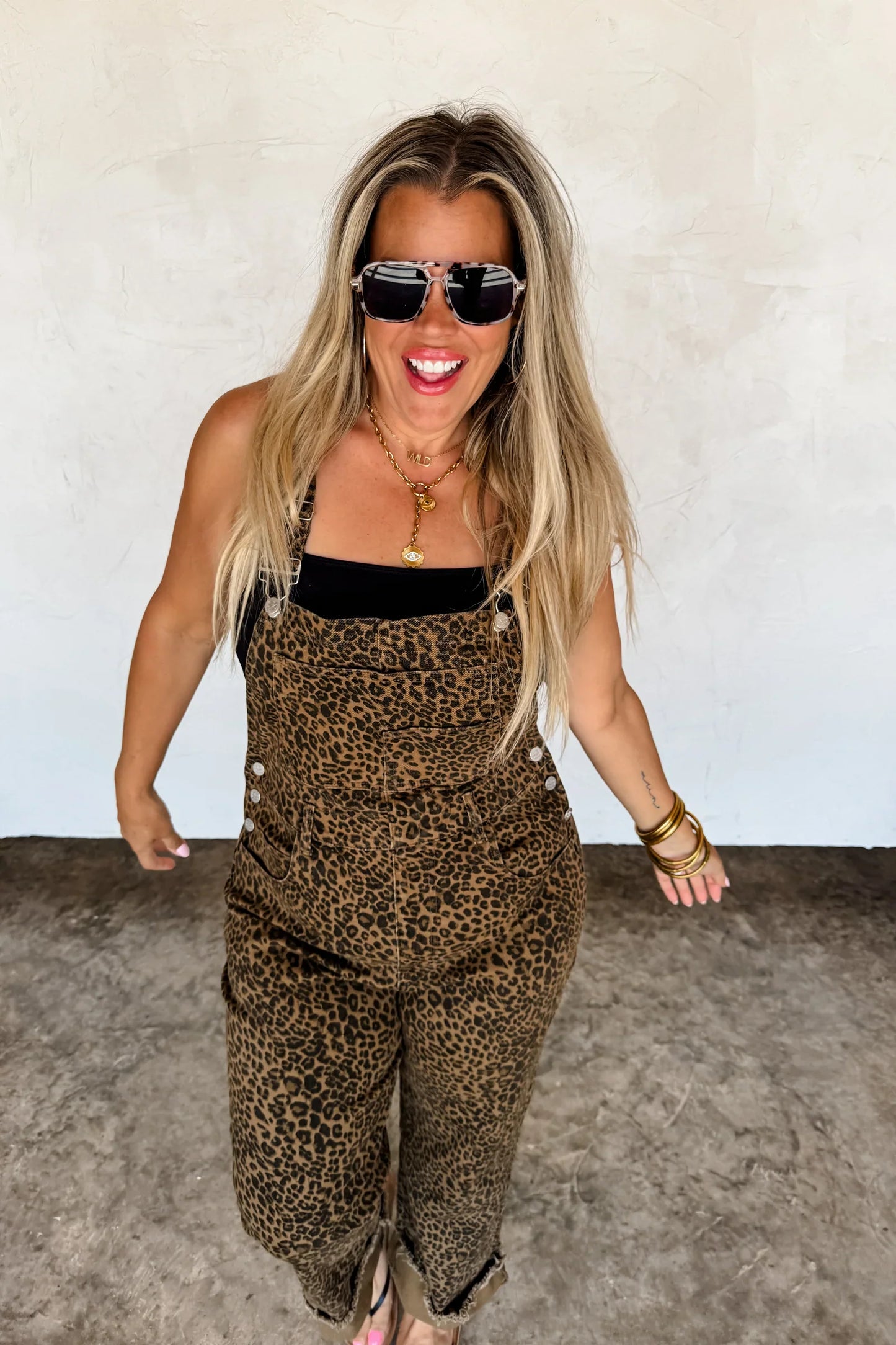 Dahlia Cheetah Overalls