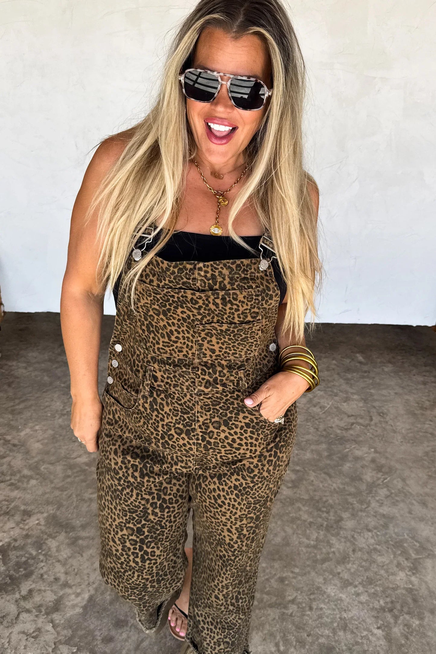 Dahlia Cheetah Overalls