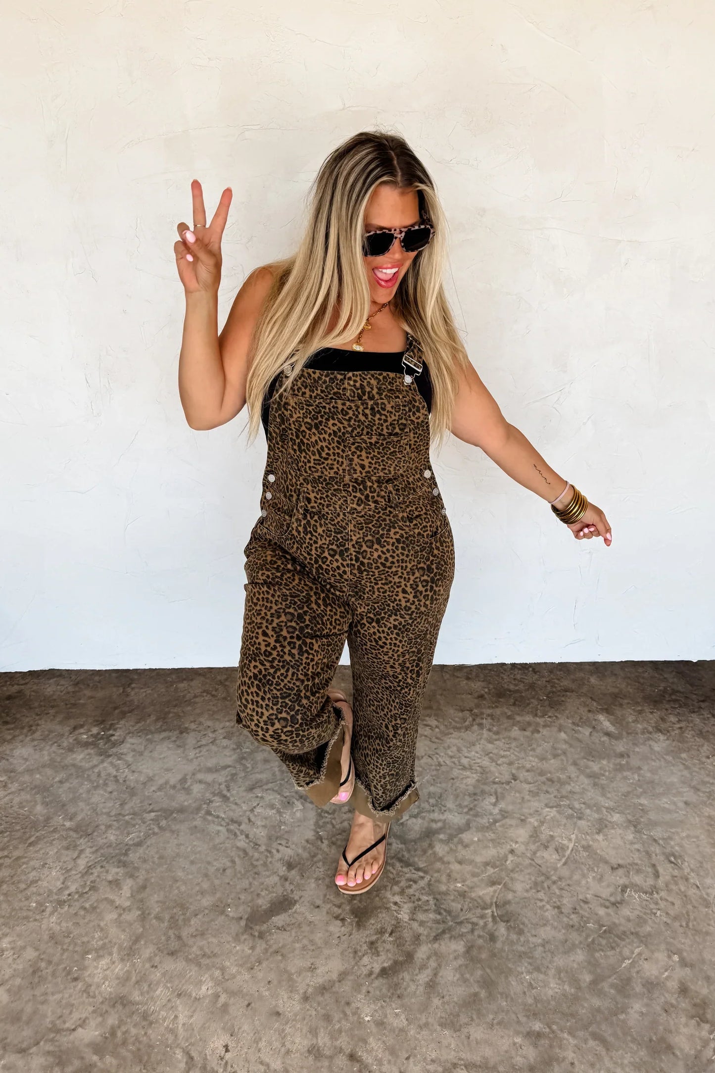 Dahlia Cheetah Overalls