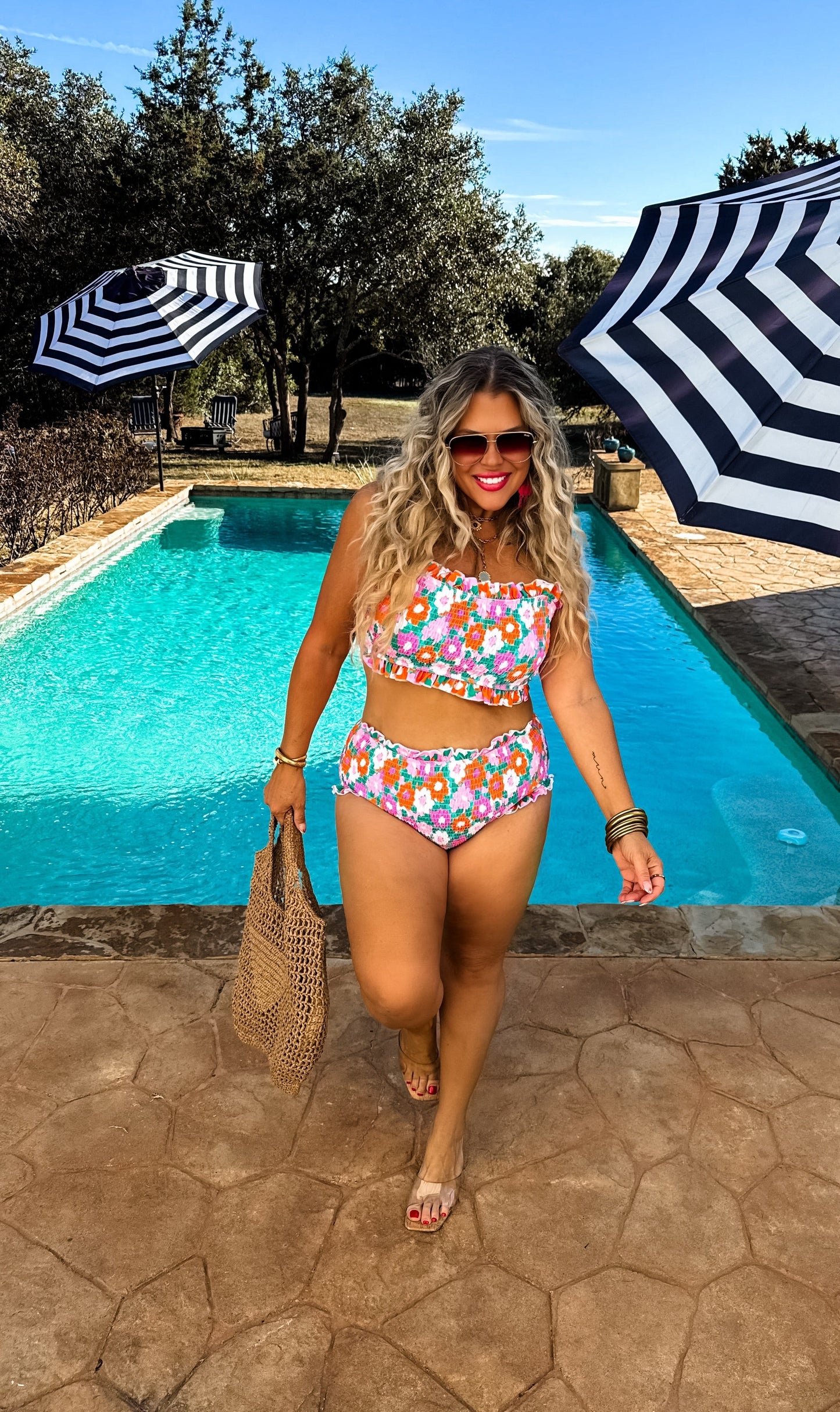 Amalfi Blooms Swim Set