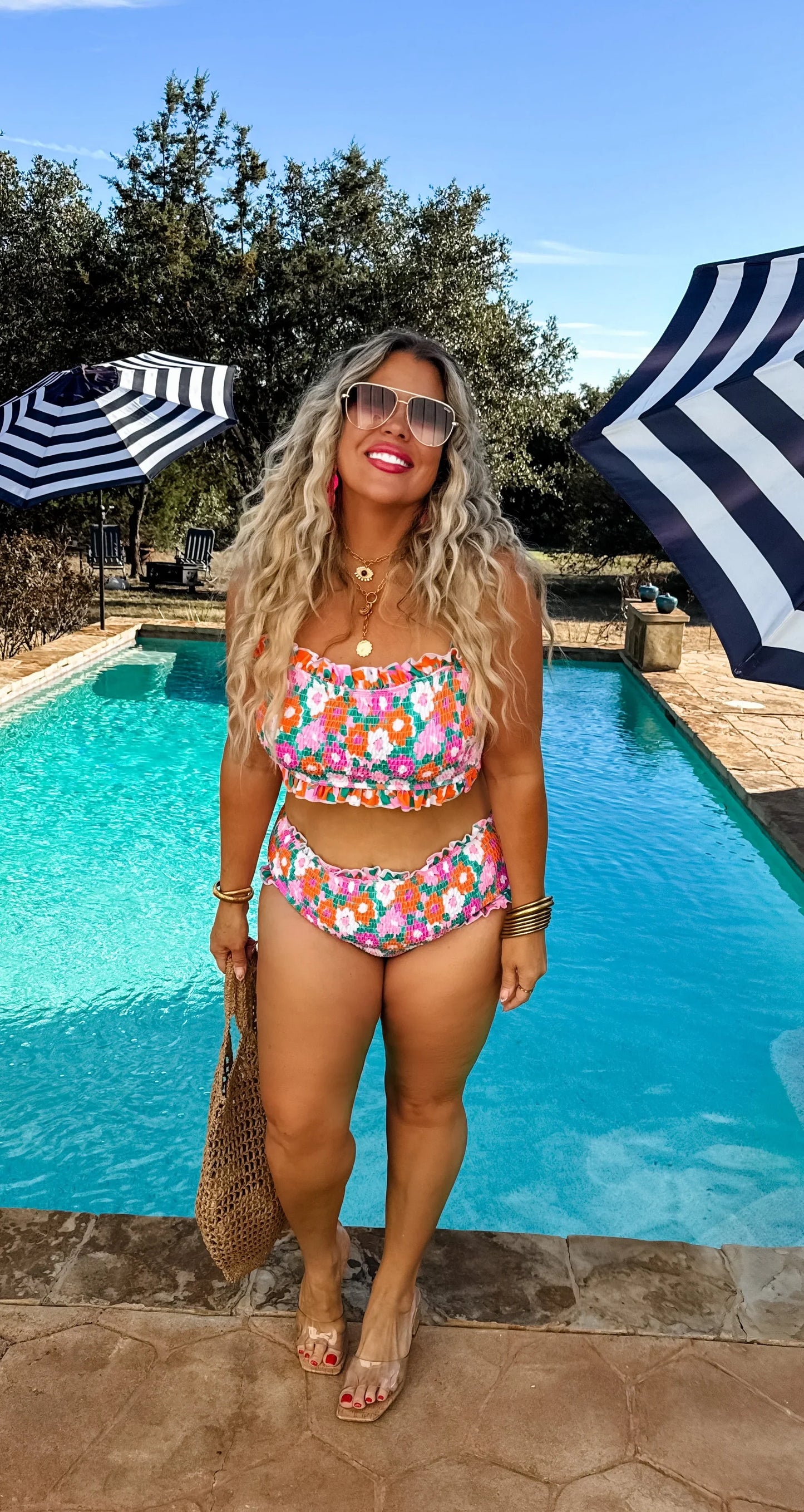 Amalfi Blooms Swim Set