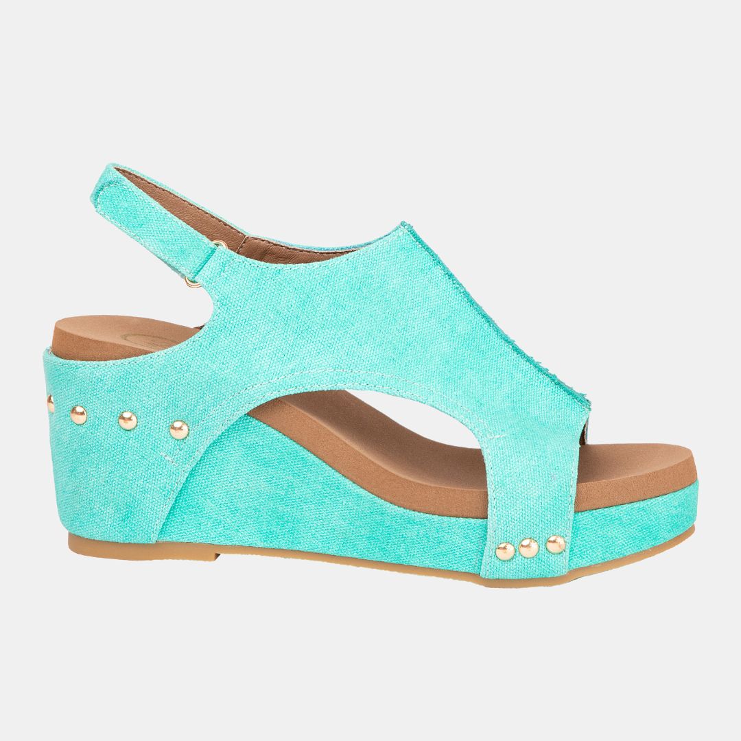 Melissa Color Pop Wedge – Slingback Denim Platform in 3 Bright Shades