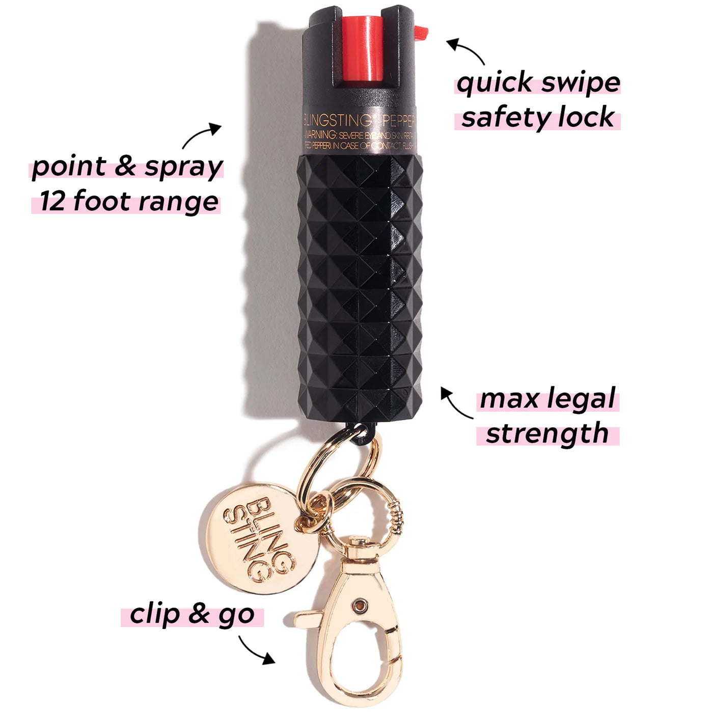 Metallic Studded Pepper Spray in Two Colors